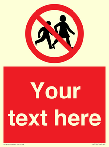 Custom No Children Sign